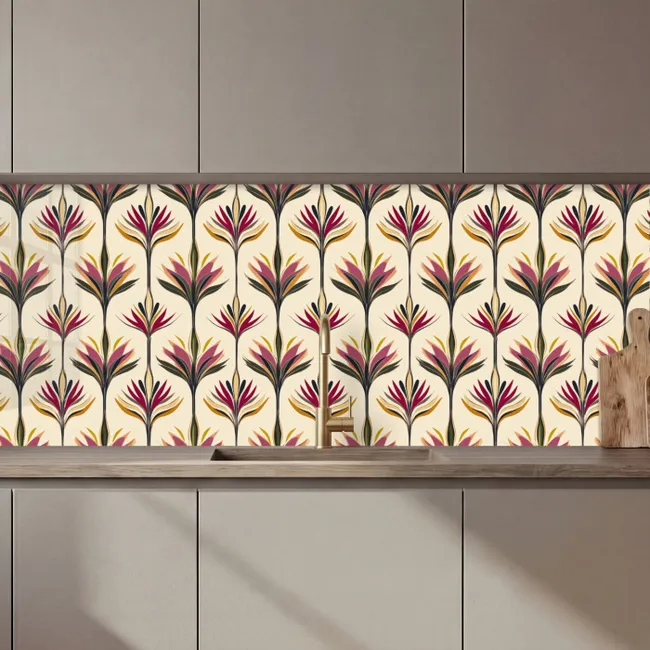 Waaier - Motief - Kleurrijk keuken achterwand 2 middel 871 zz_3dshopping