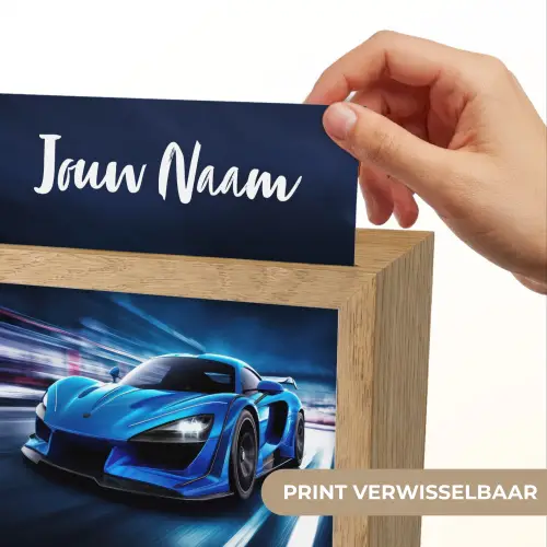 Auto - Blauw - Jongens - Kind Light Box met kabel (Kinderlampje) klein -USP_websiteprintNL