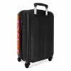 Organisch vlekkenpatroon in rood en roze NBS - Handbagage koffer - Kinderen Unisex middel -achterkant