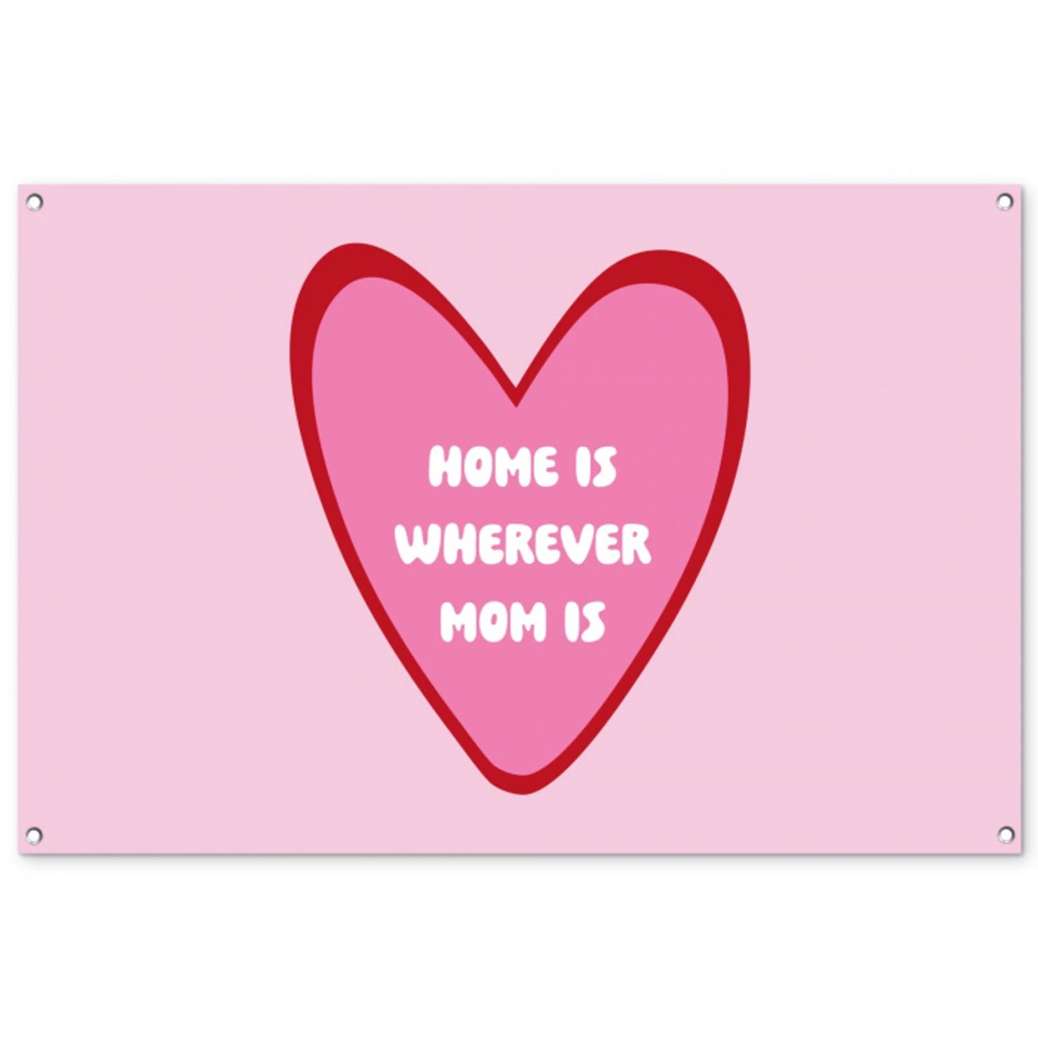 Quote - Moeder - Roze tuinposter los doek groot -3d