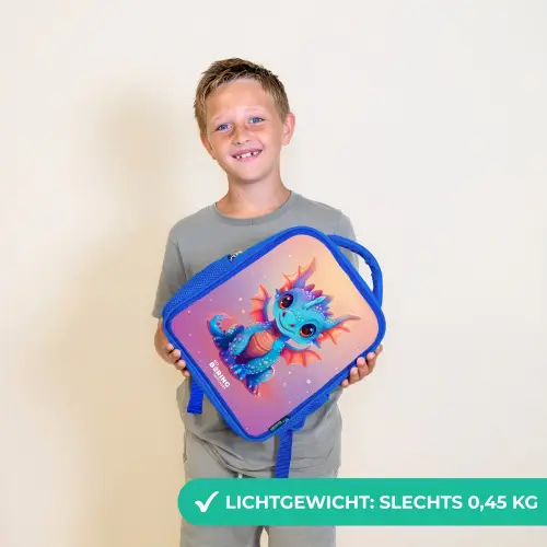 Schattige baby draak Kinderrugzak - Blauw middel -sfeer1_NL
