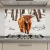 Schotse Hooglander - Sneeuw - Winter - Natuur - Dieren keuken achterwand spatscherm klein -3d_website