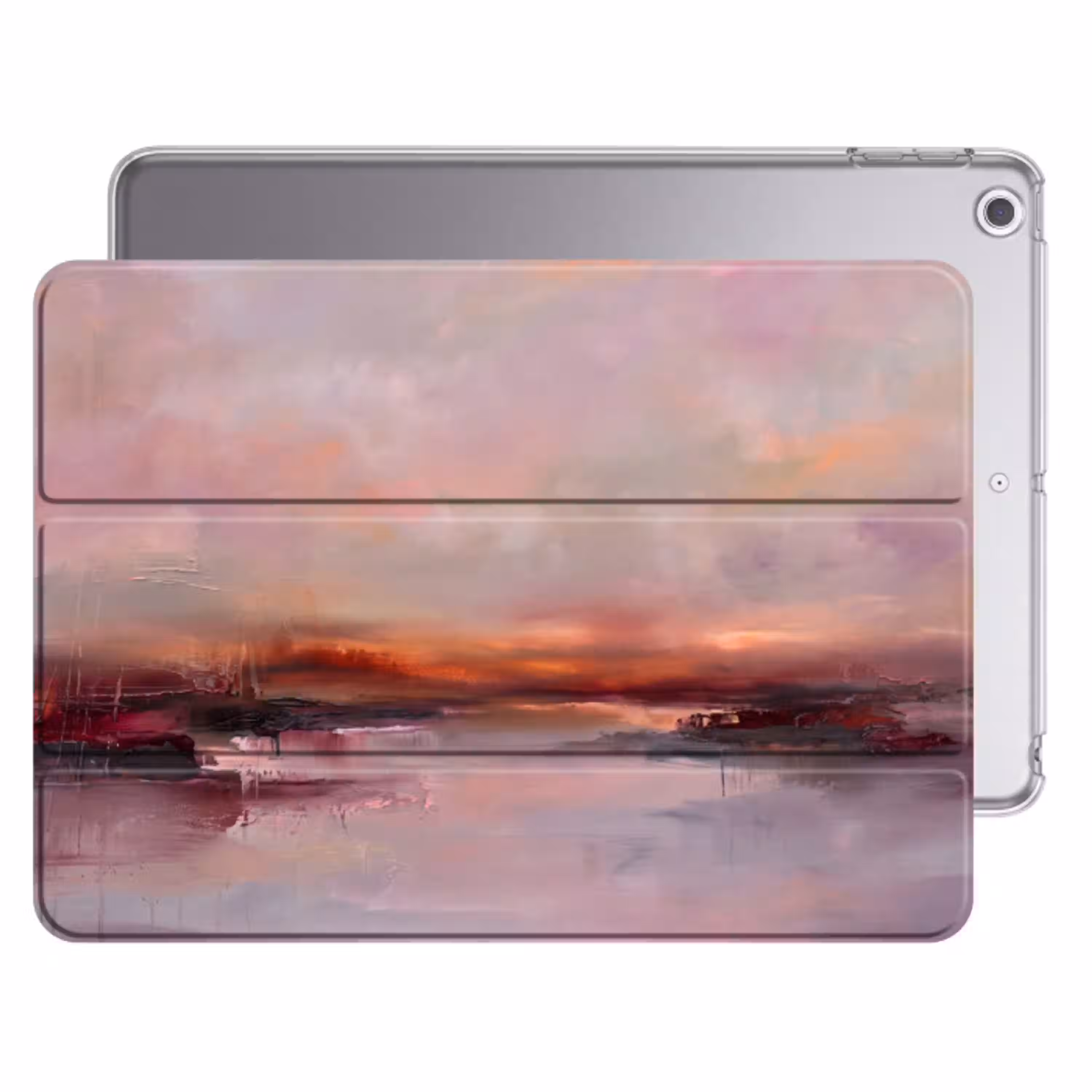 Landschap - Zonsondergang - Abstract - Modern - Roze Apple iPad 2017 middel -threedimensional_3d_global