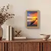 Boot - Water - Zonsondergang - Oranje - Water Light Box met kabel (Tafellamp) klein -sfeer2