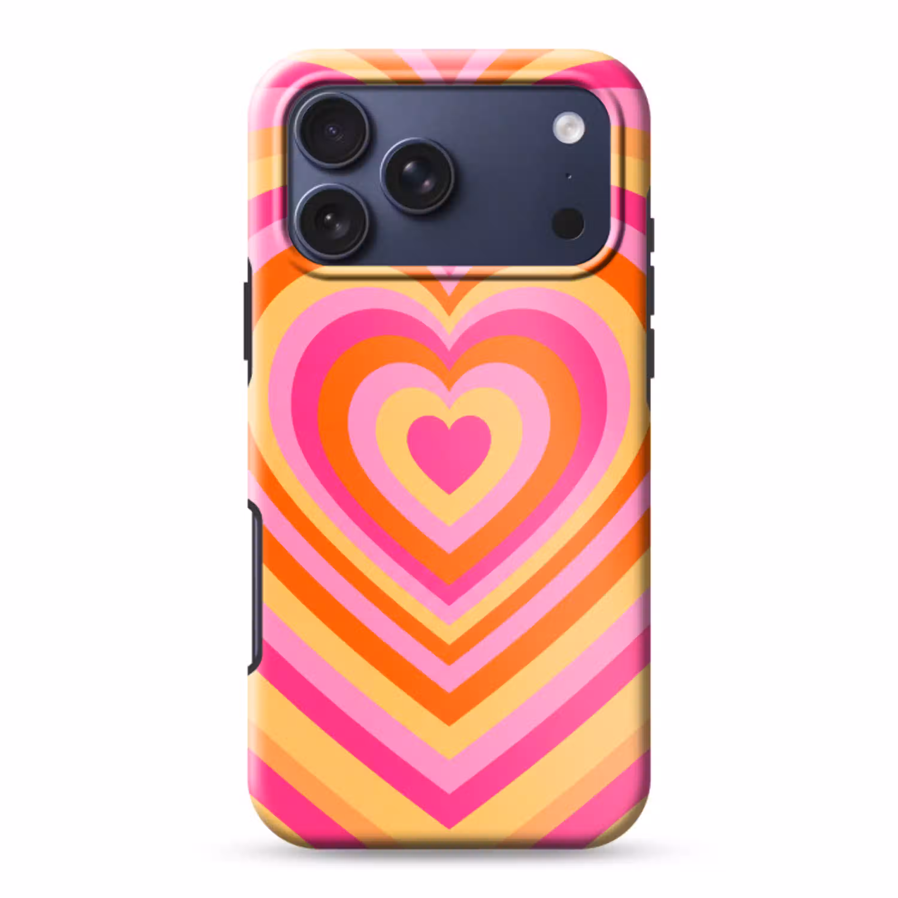 Hart - Concentrisch - Abstract - Liefde - Kleurrijk Toughcase MagSafe Apple iPhone 17 Pro Max klein -3d