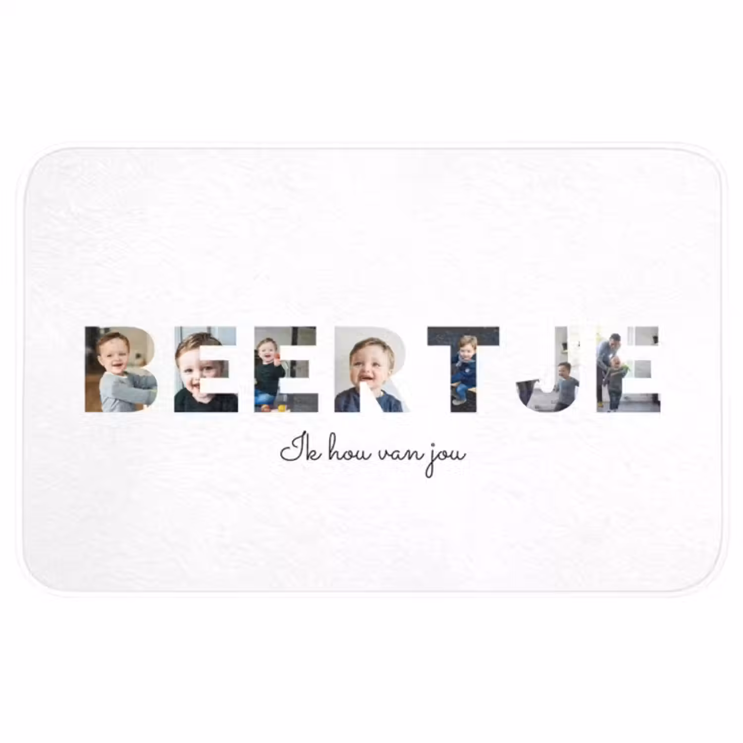 Gepersonaliseerde Wc Mat - Beertje - Lettercollage