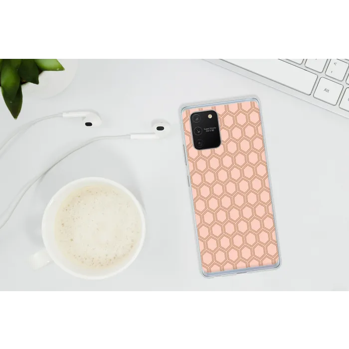 Lichtroze - Patroon - Symmetrisch Telefoonhoesje Samsung Galaxy S10 Lite klein 364 -oordopS10Lite