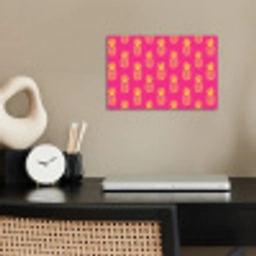Ananas - Trendy - Roze poster papier klein 62 -sfeer1