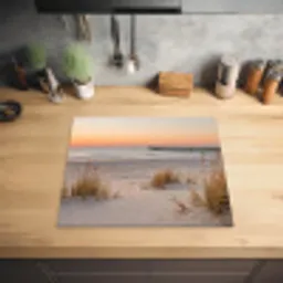 Pier - Zonsondergang - Strand Inductie beschermer vinyl 3mm middel -sfeer5