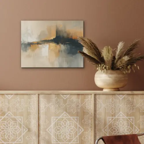 Moderne kunst - Abstract - Zwart PET vilt klein -sfeer4