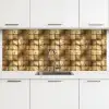 Geometrisch - Tegels - Goud keuken achterwand 2 middel 871 -3d