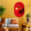 Tomaat - Rood - Hart Wandcirkel Ovaal Glas middel -sfeer4