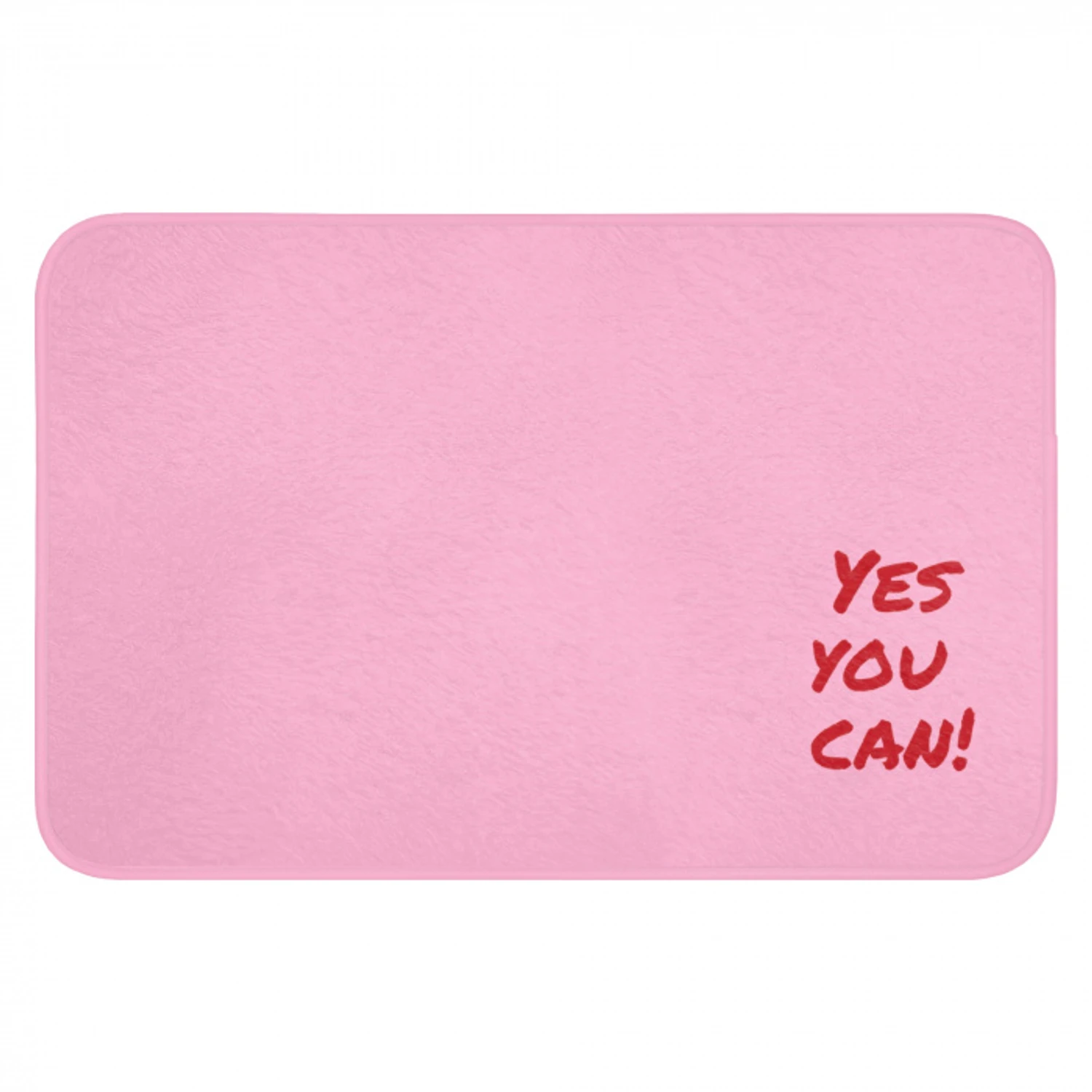 Yes you can do it - Rood - Roze Badmat klein -3d