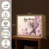 Kitten - Bloemen - Vlinders - Paars Light Box met batterij (Wandlamp kind) middel -USP_websiteoverzichtNL