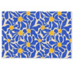 Abstract - Bloem - Blauw Deurmat klein 898 -zkaufland3d