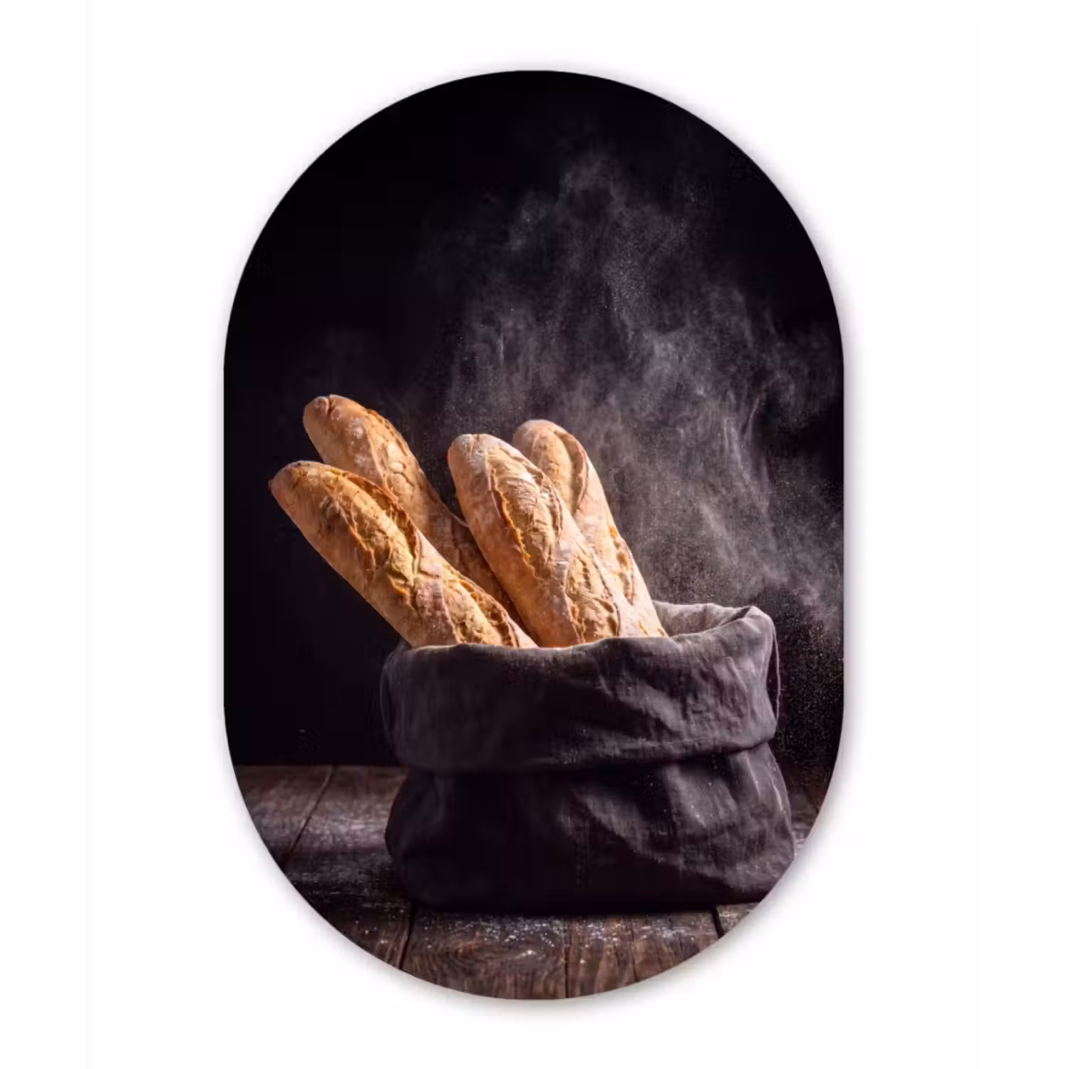Muurovaal aluminium - Brood - Zak - Eten