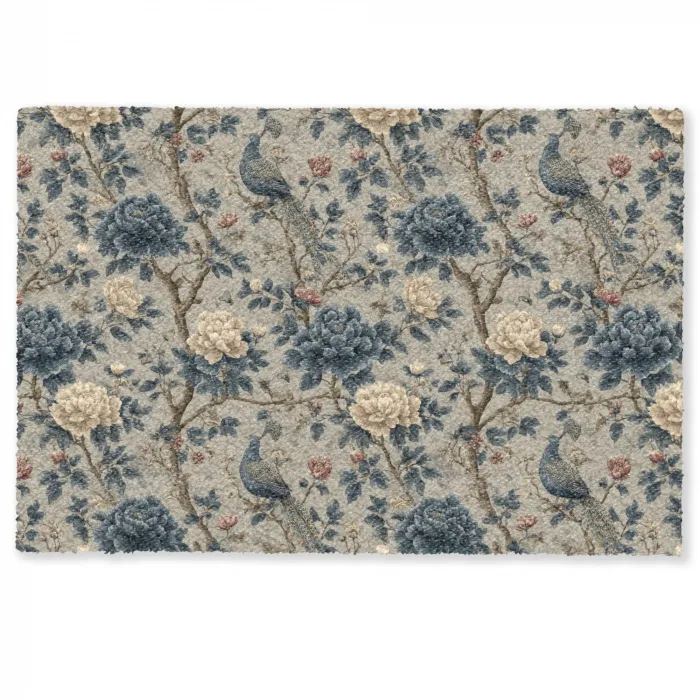 Pauw - Bloemen - Blauw Deurmat klein 898 -zkaufland3d
