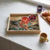Koi - Zee - Golven - Zon Dienblad Rechthoek middel -sfeer2