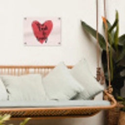 Hart - Rood - Valentijn tuinposter los doek klein -sfeer7