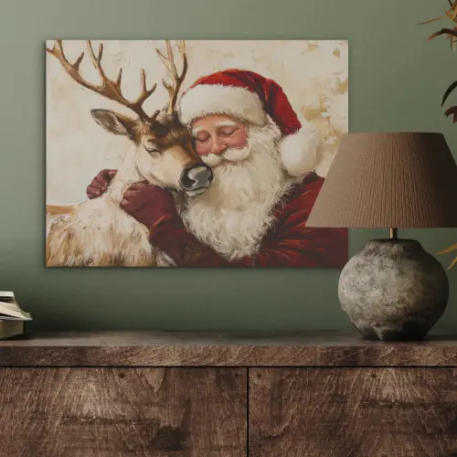 Kerstman - Rendier - Kerst - Christmas PET vilt klein -sfeer2