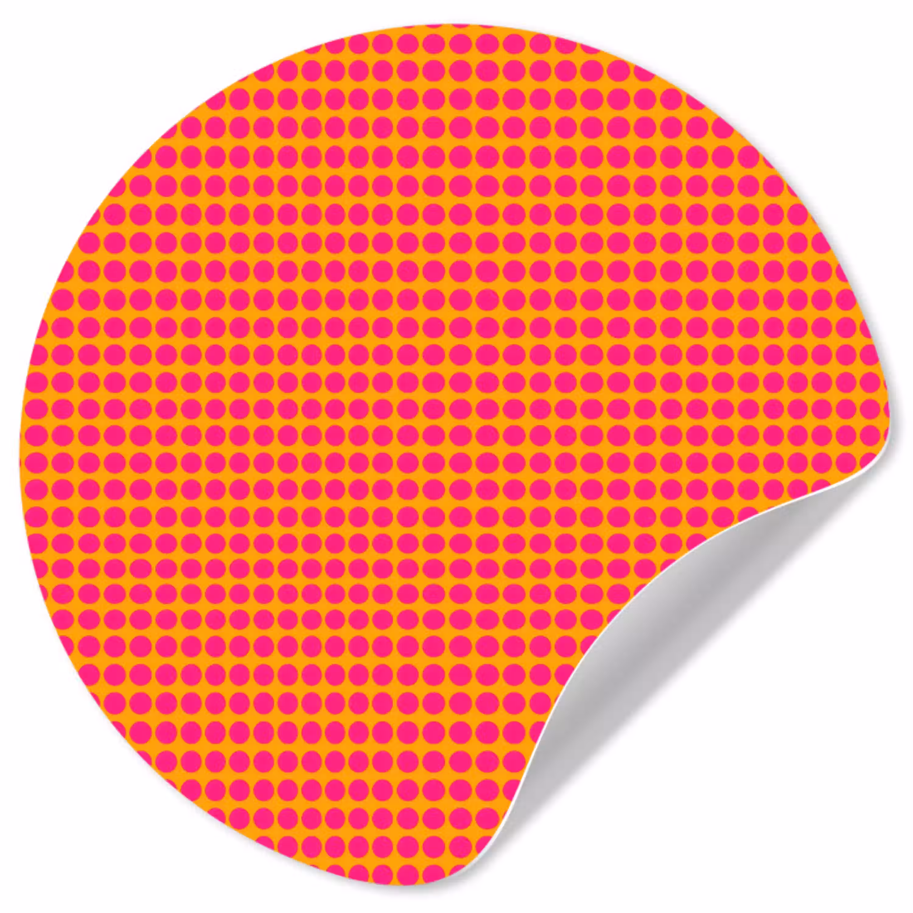 Modern - Stippen - Oranje Wandcirkel behangsticker klein 186 -3d