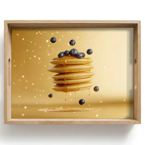 Pannenkoeken - Eten - Honing - Geel Dienblad Rechthoek middel -z3d_shopping