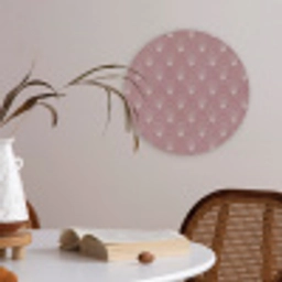 Trendy - Patroon - Roze Akoestische PET Vilt - Rond klein 838 -sfeer3