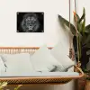 Leeuw - Dieren - Zwart - Wit tuinposter los doek klein -sfeer7