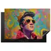 Kleurrijk portret - Kroon - Sterren Inductie beschermer vinyl 3mm klein -3d