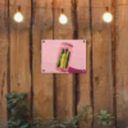 Augurken - Pot - Schaduw - Roze tuinposter los doek klein -sfeer1