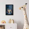 Winter - Gnooms - Eekhoorns - Meerkleurig fotolijst zwart zonder passe partout klein -usfeer4_kinderkamer