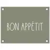 Spreuken - Bon appétit - Quotes - Eet smakelijk - Eten tuinposter los doek klein -3d