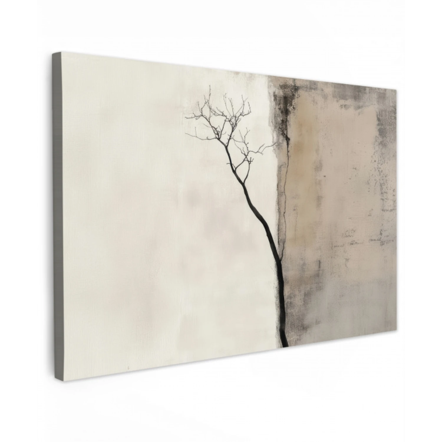 Wabi sabi - Plant - Beige Tuinposter op houten frame 2 cm dik klein -3d