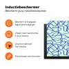 Mint - Blauw - Lijnen - Abstract Inductie beschermer vinyl 3mm klein 276 -zzzzzzz-td-ups