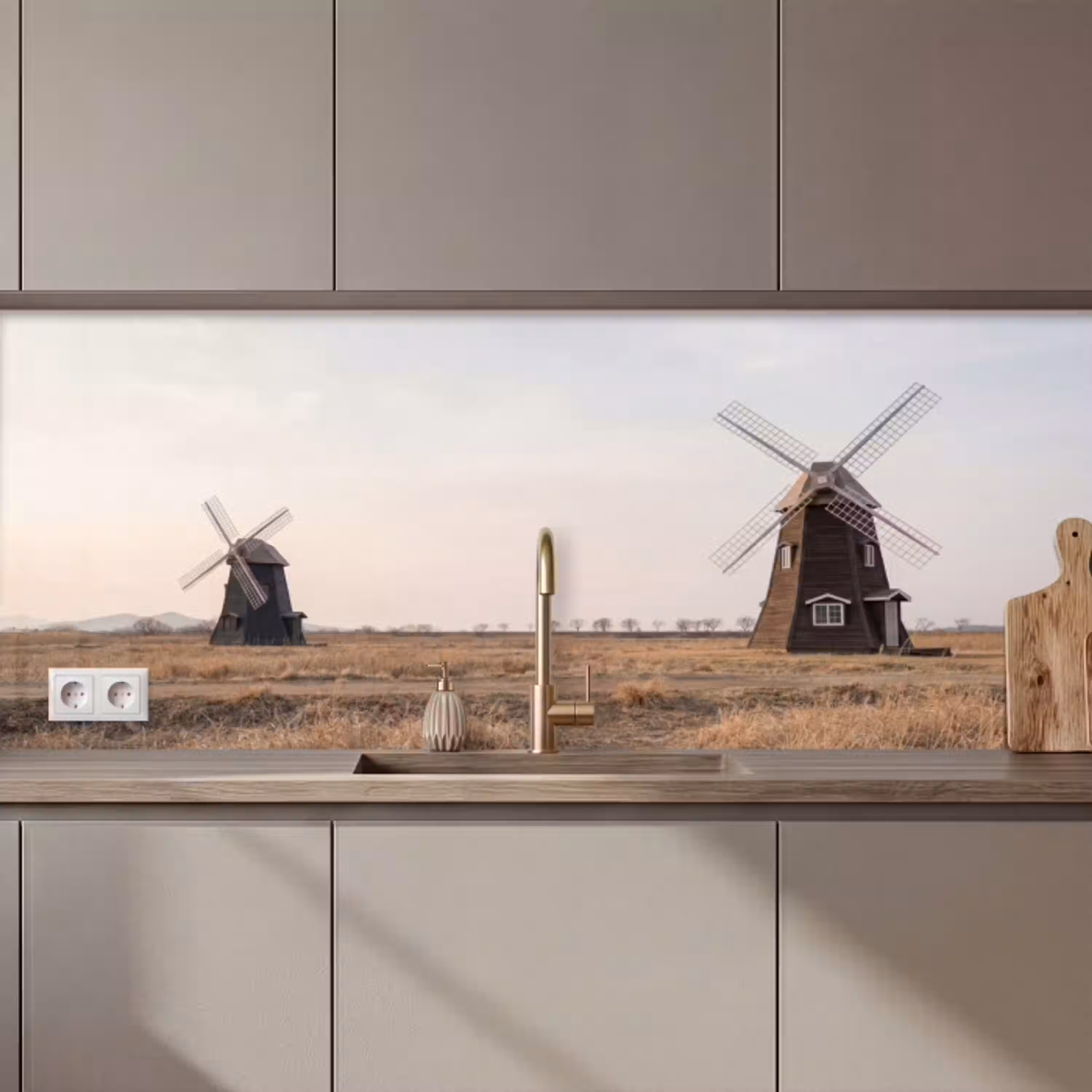Windmolens - Landschap - Veld keuken achterwand 2 middel zz_3dshopping