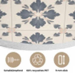 Bladvorm - Klassiek - Kleurrijk Akoestische PET Vilt - Rond klein 838 -closeup_DE
