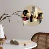 Abstract - Vormen - Beige - Texturen Wandcirkel behangsticker klein -sfeer3
