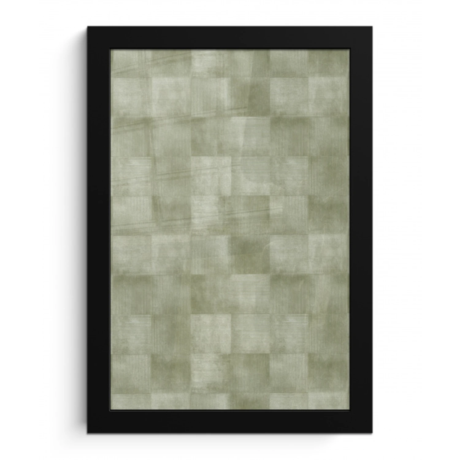 Vlakken - Rustiek - Groen fotolijst zwart zonder passe partout klein 224 -3d