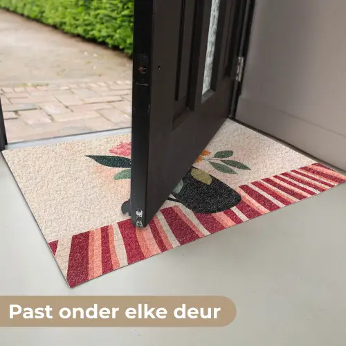 Vaas - Bloemen - Vlinder - Rood Deurmat klein -USP_NL