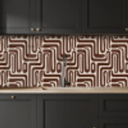 Abstract - Patroon - Bruin keuken achterwand 2 middel 871 -sfeer1