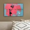 Graffiti - Meisje - Ballon - Banksy - Street art canvas 2cm klein -sfeer3