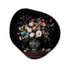 Bloemenvaas - Hout - Bloemen - Boeket Wandcirkel Organisch Aluminium middel -3d