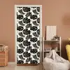 Modern - Monstera - Zwart deurposter klein 289 -sfeer1