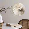 Bloem - Beige - Verf - Schaduw Wandcirkel behangsticker klein -sfeer3