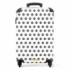 Zwarte cirkelvormige ringen over een witte achtergrond NBS - Handbagage koffer - Kinderen Unisex middel -productfoto_recht