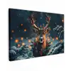 Hert - Kerst - Winter - Sneeuw - Kerstkrans canvas 2cm klein -z3d