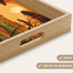 Landschap - Afrikaans - Zon Dienblad Rechthoek middel -USP_HandgreepDE
