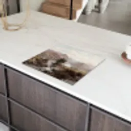 Berglandschap - Meer - Bergen - Vallei - Klassiek Inductie beschermer vinyl 3mm middel -sfeer8