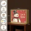 Sneeuwpret - Winter - Sneeuwpop Light Box met batterij (Wandlamp) middel -USP_websiteoverzichtNL