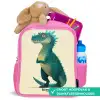 Spiky dino met vriendelijke blik Kinderrugzak - Roze middel -inhoud_NL